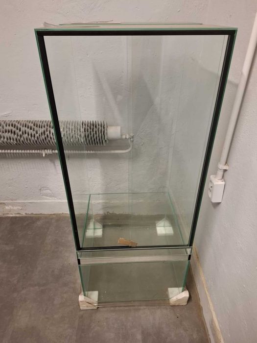 Terrarium szklane - Paludarium (terrarium + akwarium) 50x50x120cm