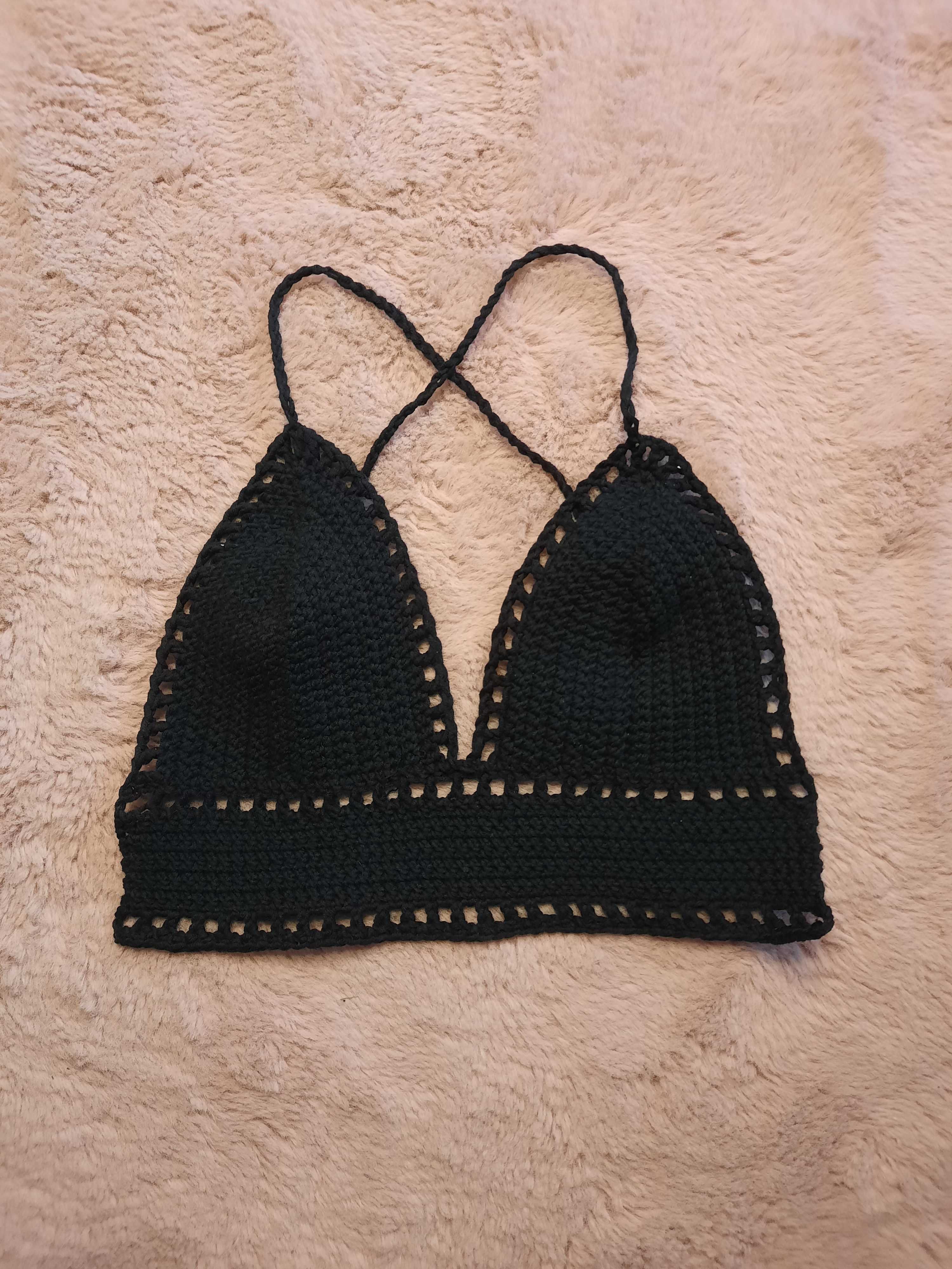 Crochet crop top szydełkowy handmade