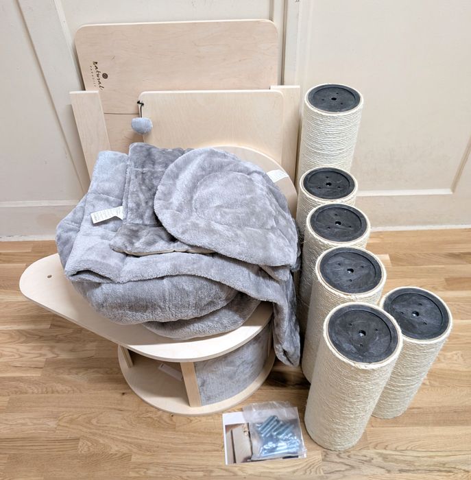 Natural Paradise Drapak dla Kota Magnolia XL Jasnoszary 175cm WIELKI U