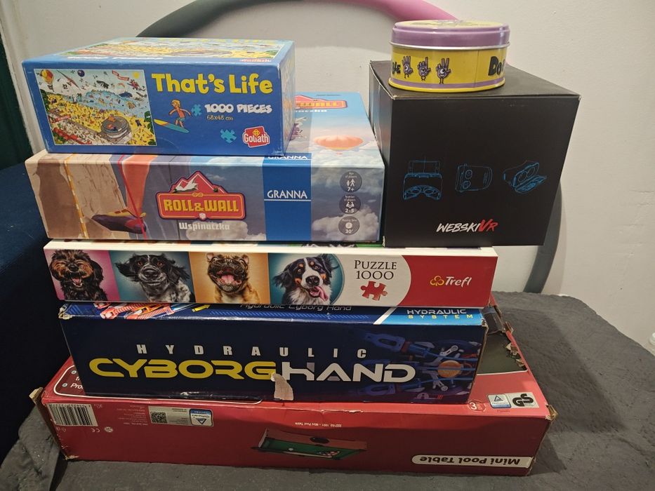 Duży zestaw gier, zabaw i puzzli