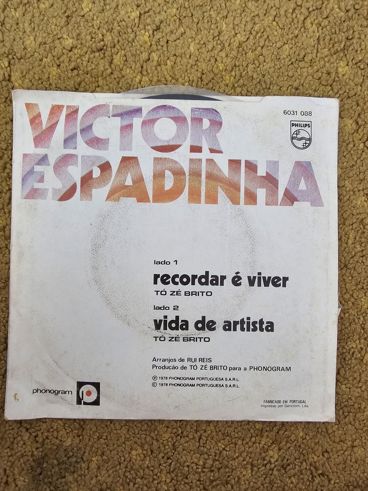Disco vinil 7" Victor Espadinha