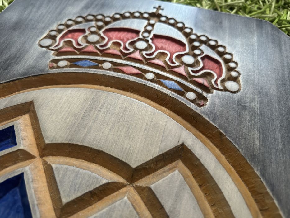 Herb drewniany Real Madryt