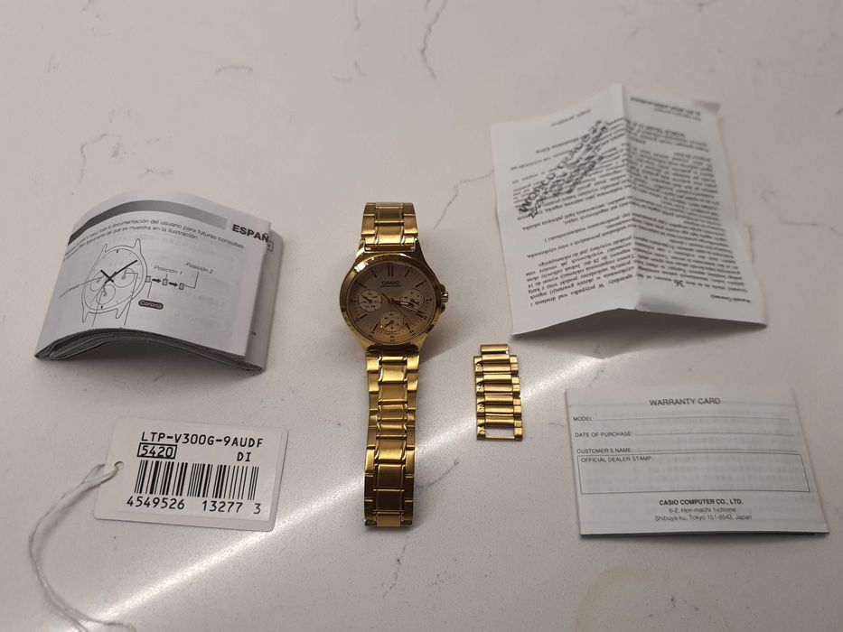 Zegarek Casio LTP-V300G-9A (złoty) - USZKODZONE SZKIEŁKO