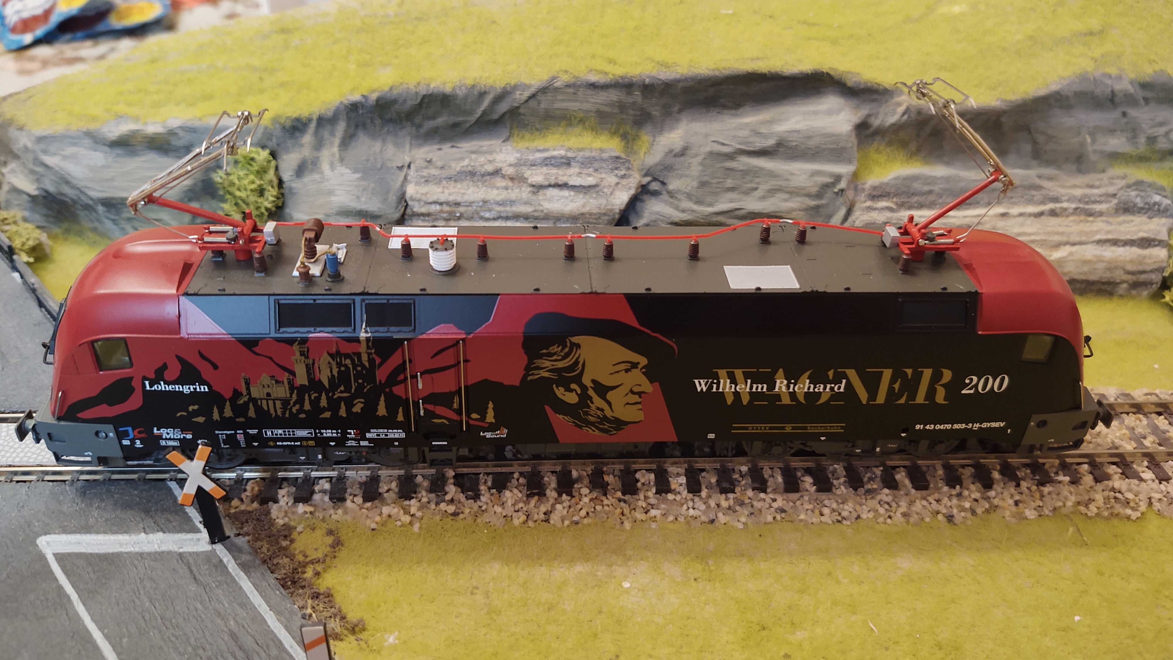 Lokomotywa elektrowóz JAEGERNDORFER BR 470 MAV/GySEV 28000. H0