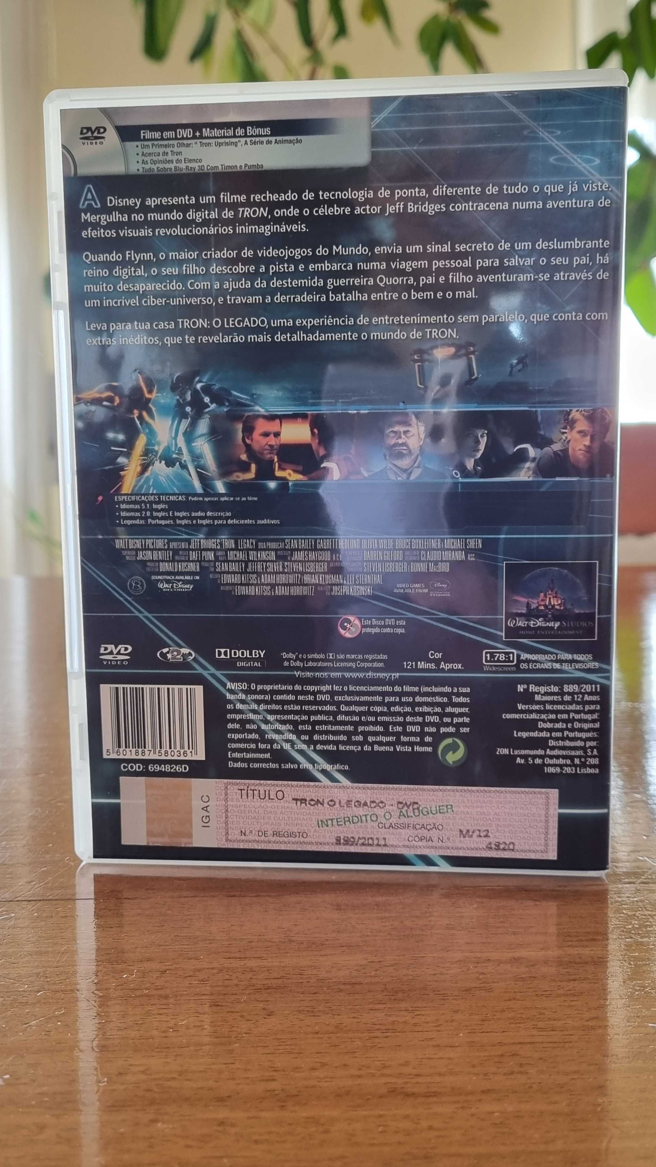 Vendo DVD Filme Ficção Científica "TRON: O Legado" (c/ Jeff Bridges) !