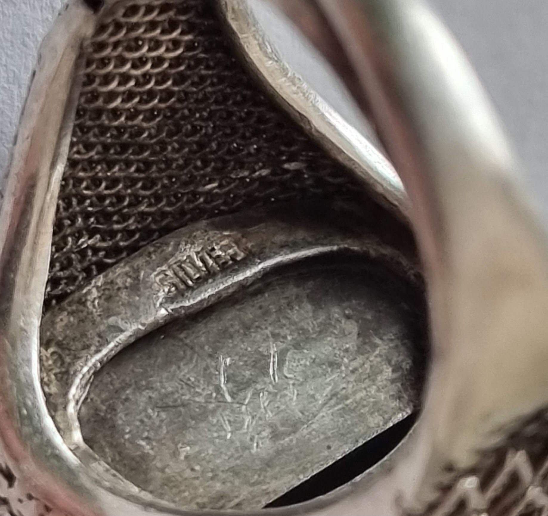 Pierścionek srebrny chinka z tygrysim okiem srebro 925