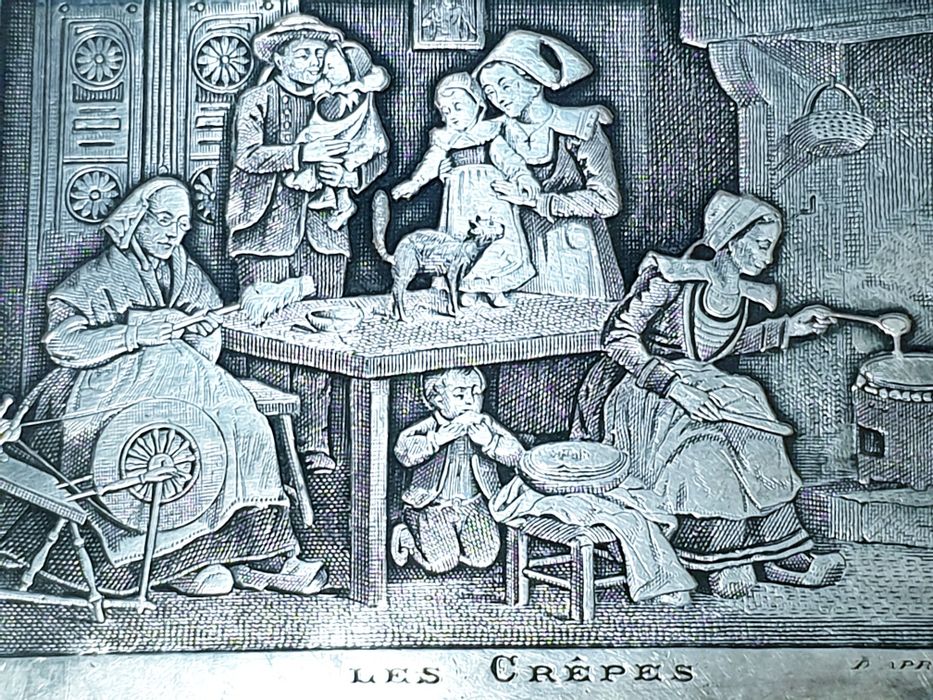 Lindissima antiga caixa francesa com gravura em banho de prata