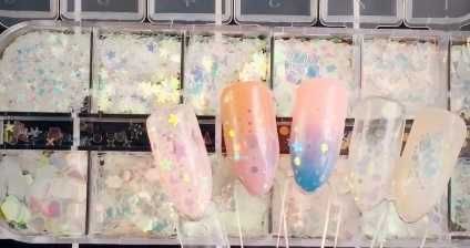 Kółka confetti piegi ozdoby paznokci zestaw mix6