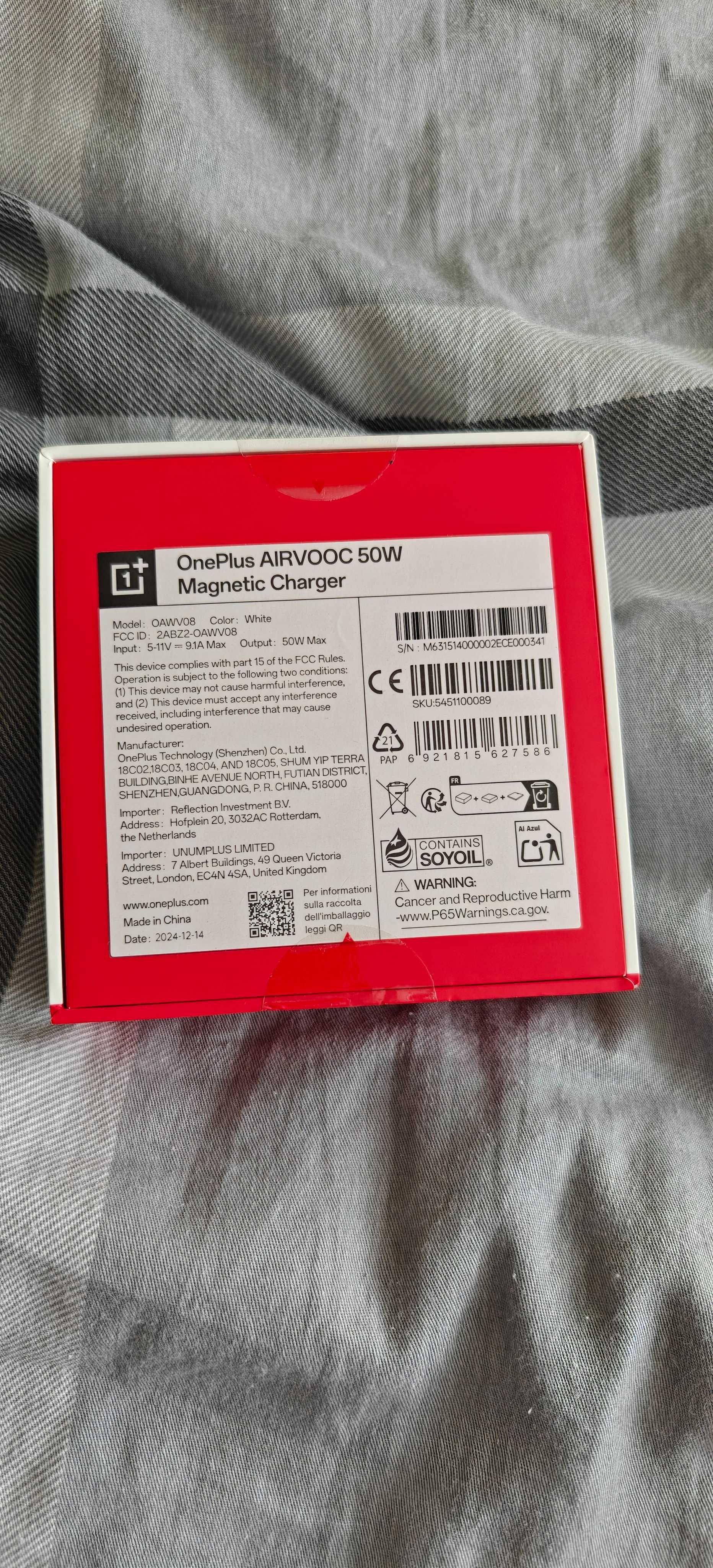 OnePlus AIRVOOC 50W Magnetic Charger – (oryginał), nowa, gwarancja