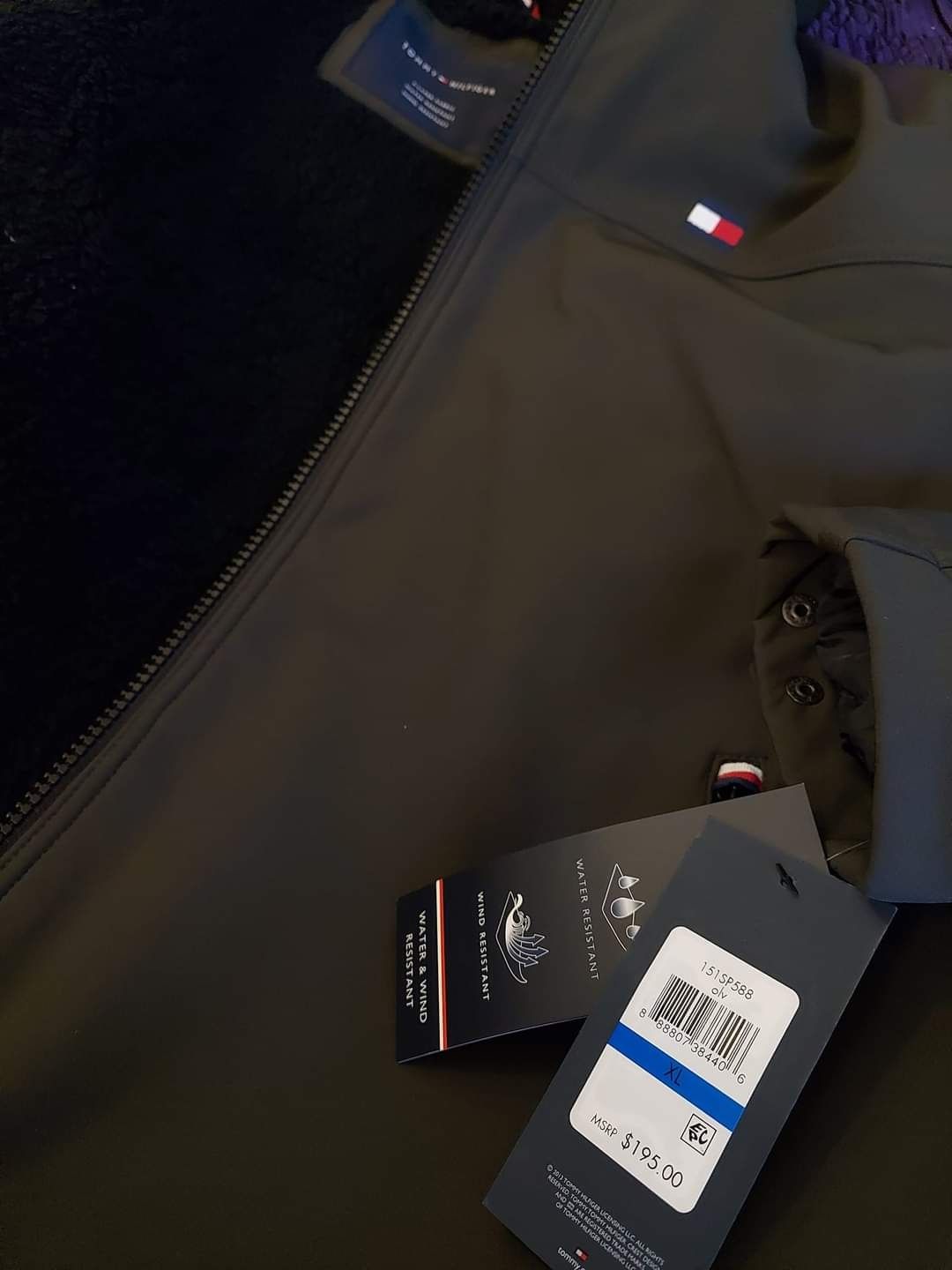 Kurtka Tommy Hilfiger ocieplana przeciwdeszczowa i przeciwdeszczowa XL