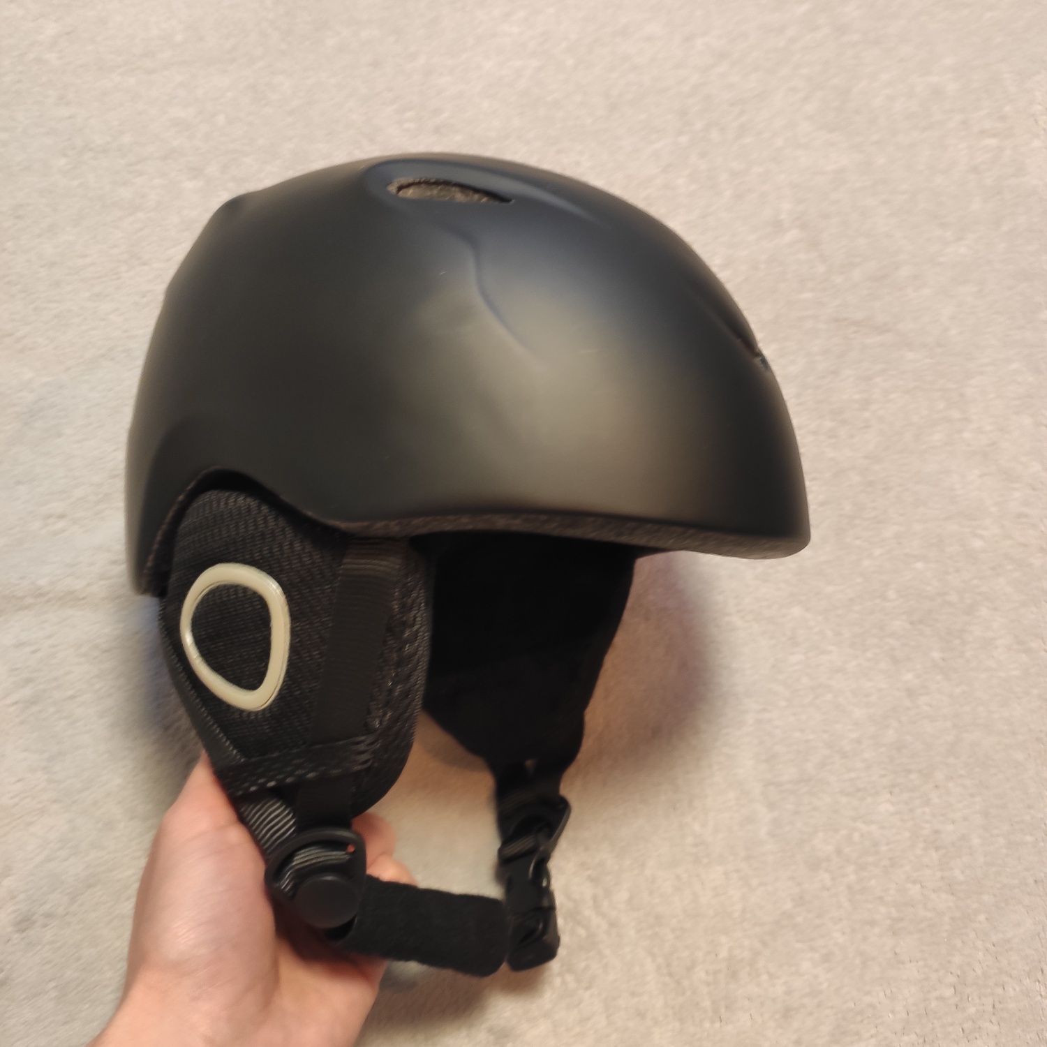 Czarny kask narciarski kayoba + gogle 49-52 cm