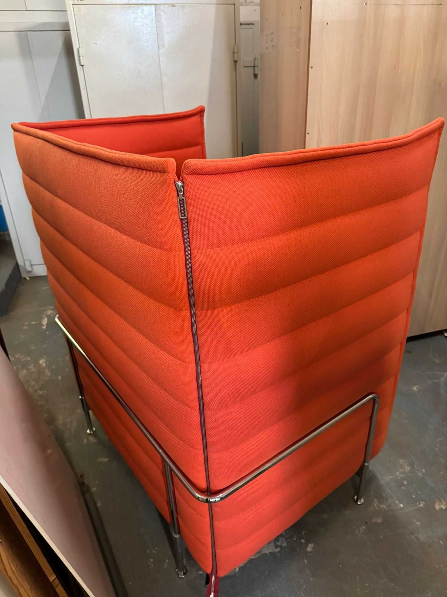 Kanapa sofa 2 osobowa VITRA model Alcove pomarańczowa