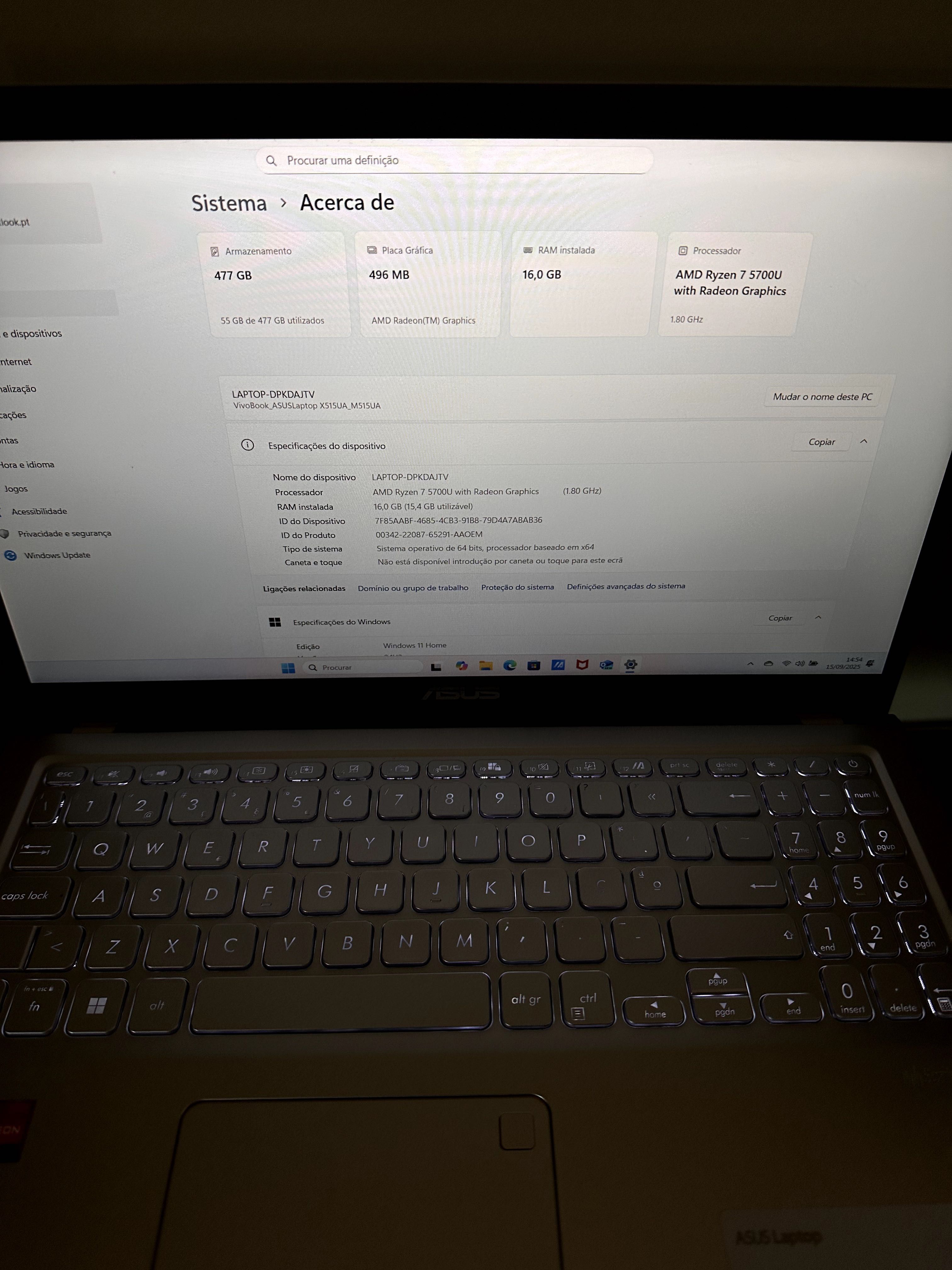 Portátil Gaming Ryzen 7 | 16GB RAM | SSD 500GB