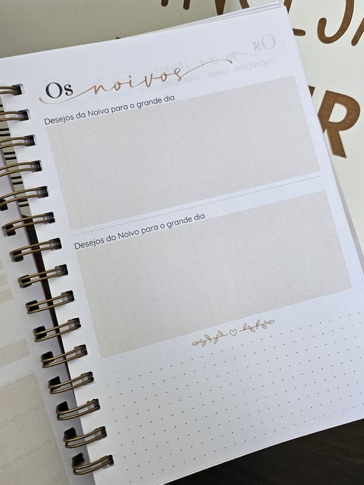 Agenda planner noiva