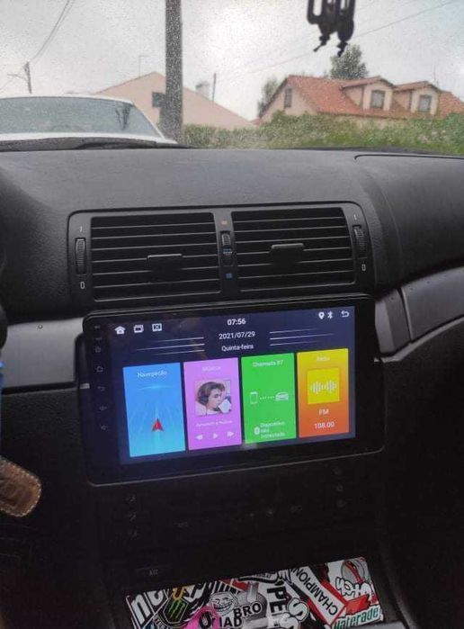 *JULHO 2025 - Rádio GPS ANDROID - 9" — BMW E46 (Série 3) Wifi, USB