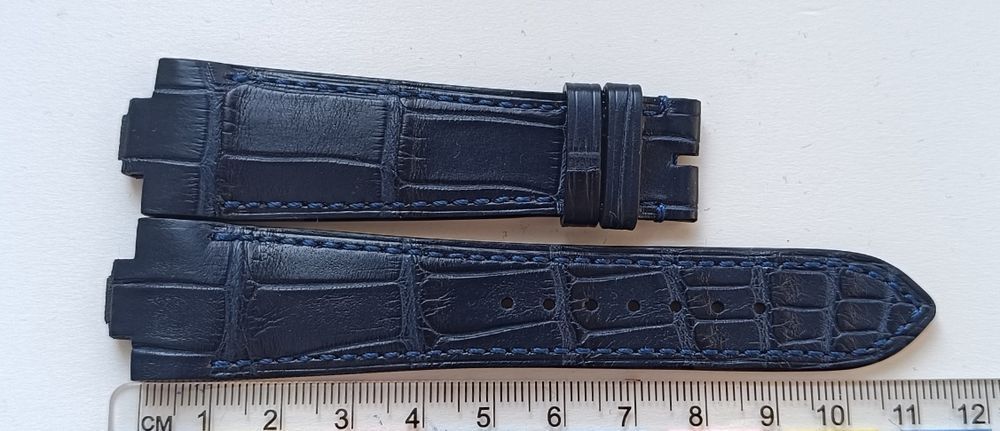 Ремешок Ulysse Nardin Marine 23/18 синий аллигатор