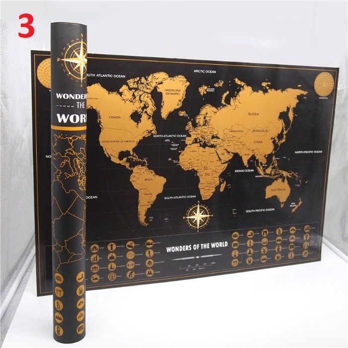 Varios Mapa Mundi Atlas p/ raspar Scratch viajantes wanderlust GRANDE