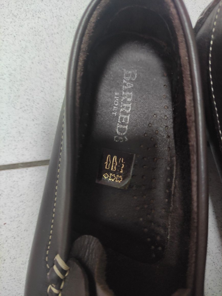 Mocassins em pele genuína azuis, em ótimo estado, T 37