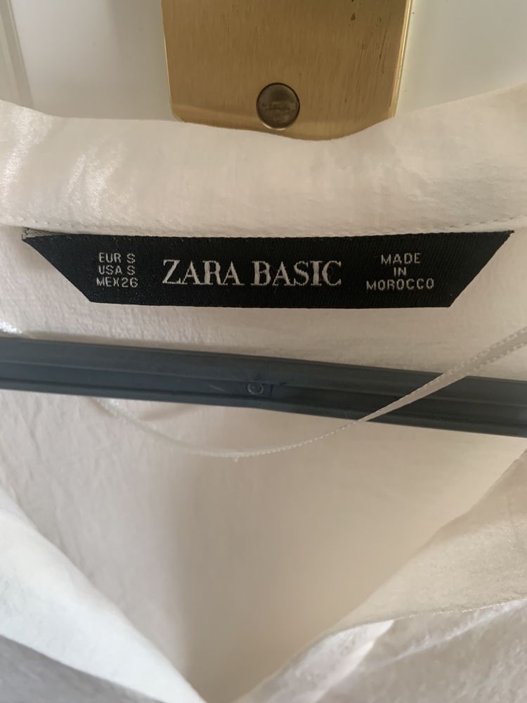 Túnica senhora creme Zara tamanho S decote em V