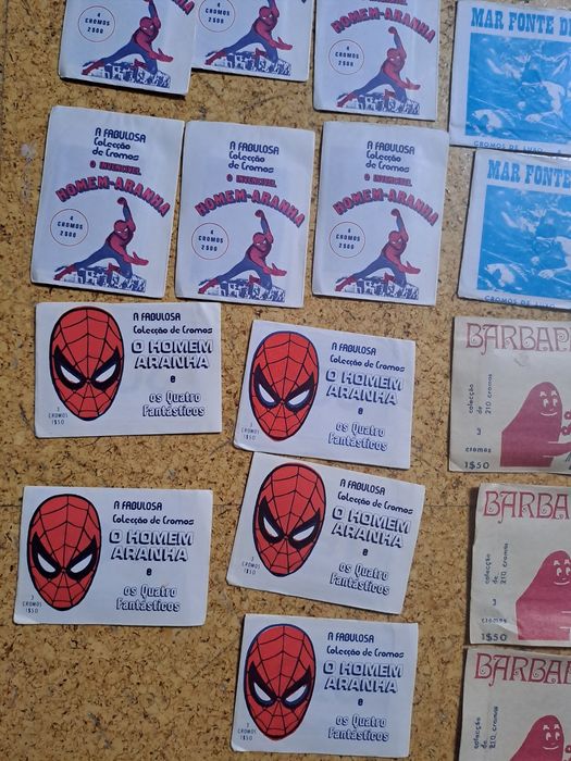 Cromos homem aranha e outros