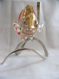 Estatueta de peixe em cristal swarovski