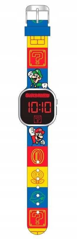 SUPER MARIO BROS Zegarek Cyfrowy Na Rękę Dla Dziecka LUIGI Bloki Nowy