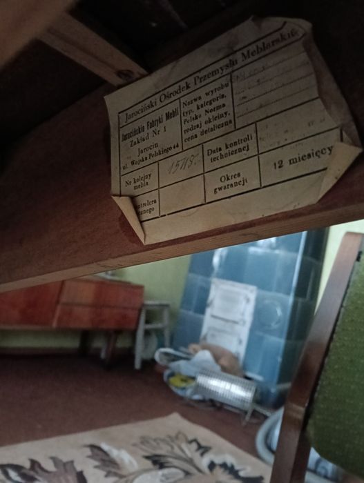 Stół 4 krzesła Prl