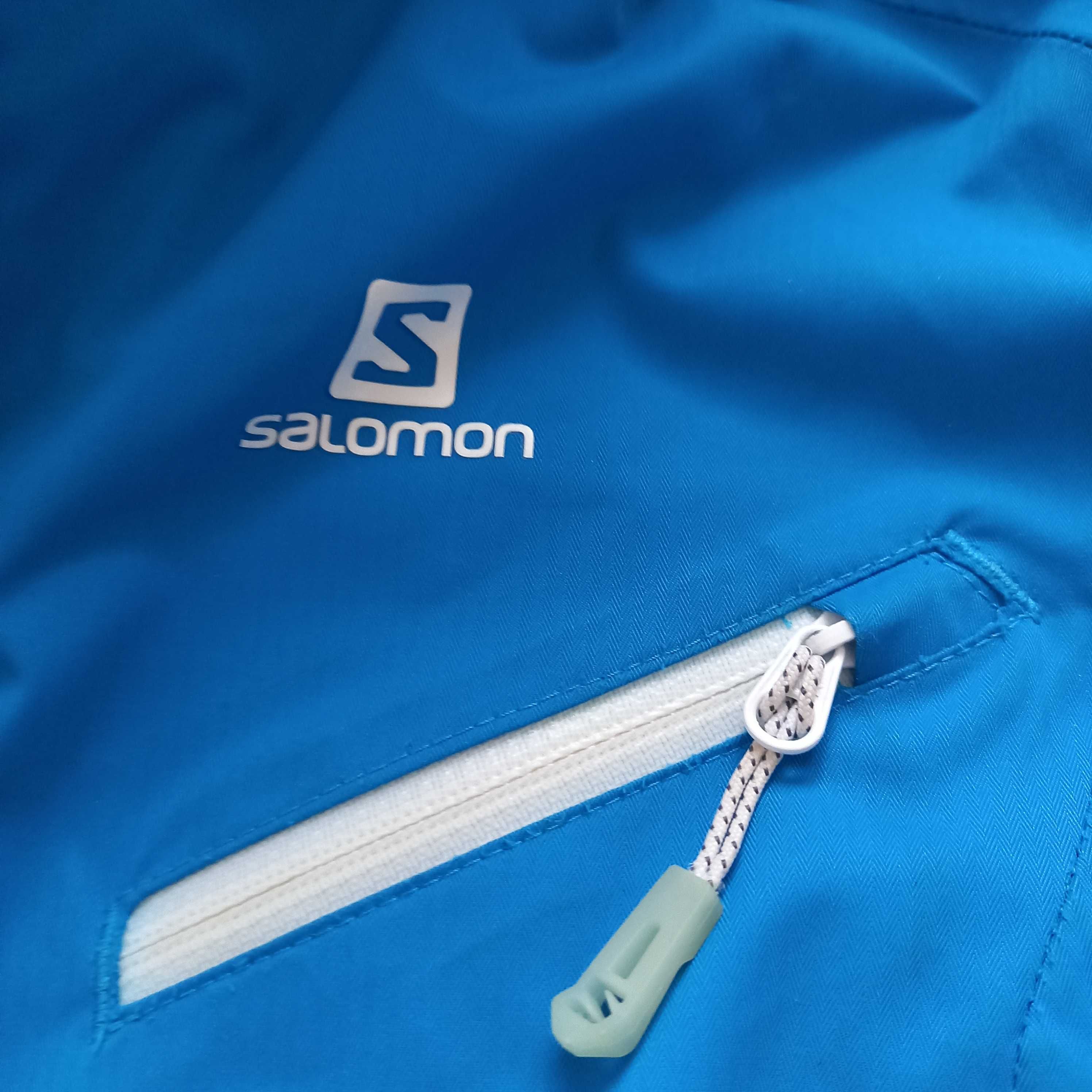 Kurtka narciarska Salomon damska niebieska oryginalna z kapturem M