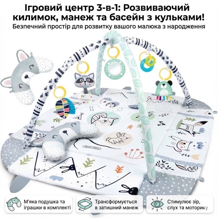 Розвиваючий килимок Ricokids
