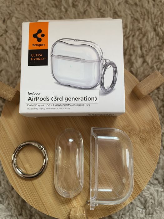 Чехол,чохол для навушників AirPods 3 Spigen Ultra Hybrid Crystal Clear