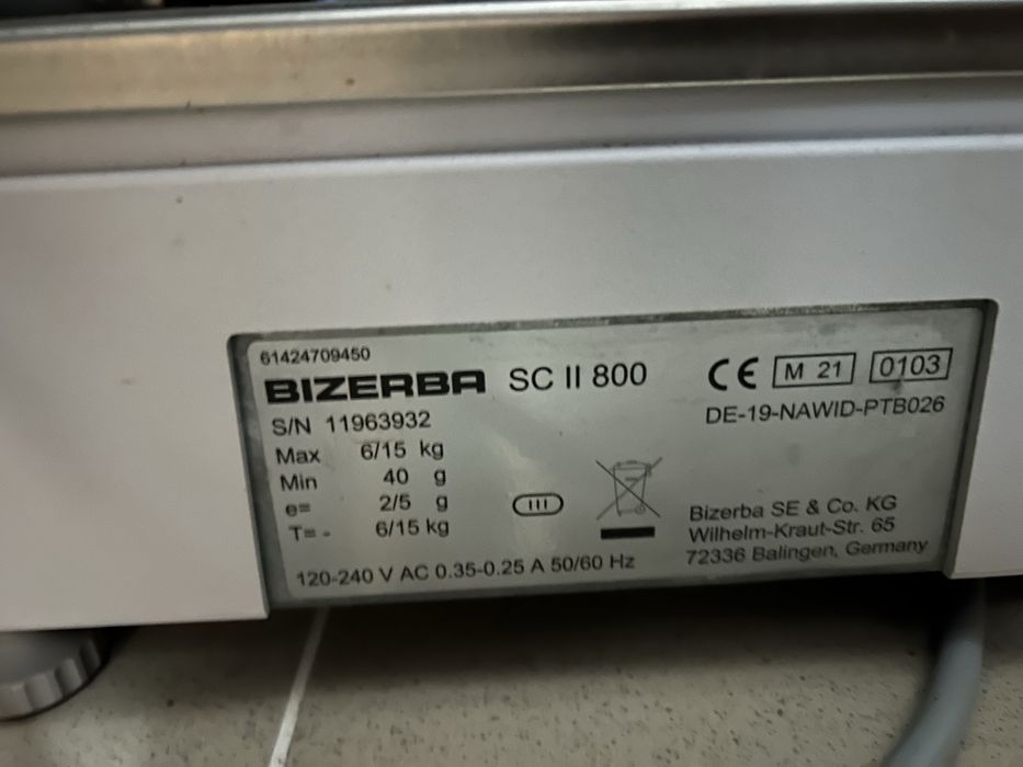 Balanca bizerba com ticek autocolante