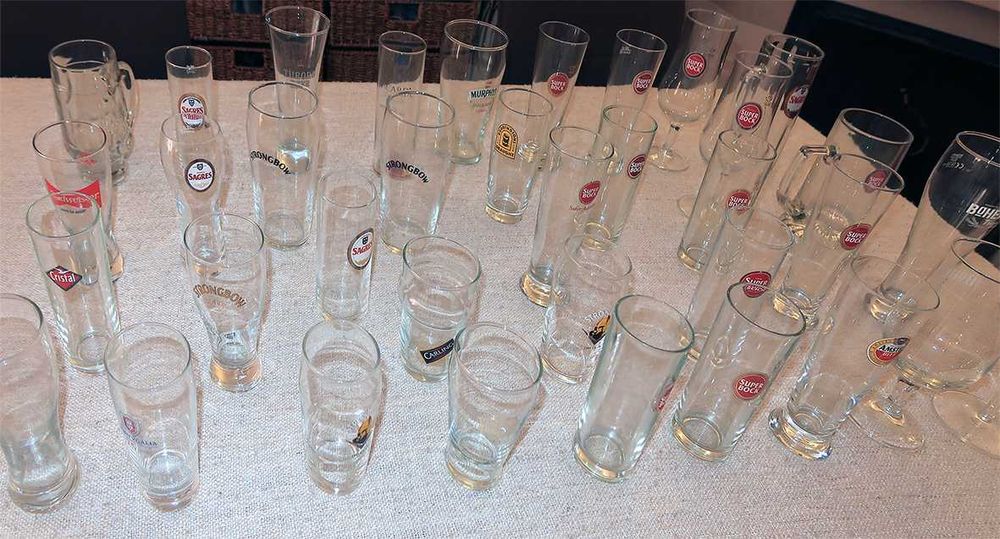 Copos cerveja coleção anos 80 e 90