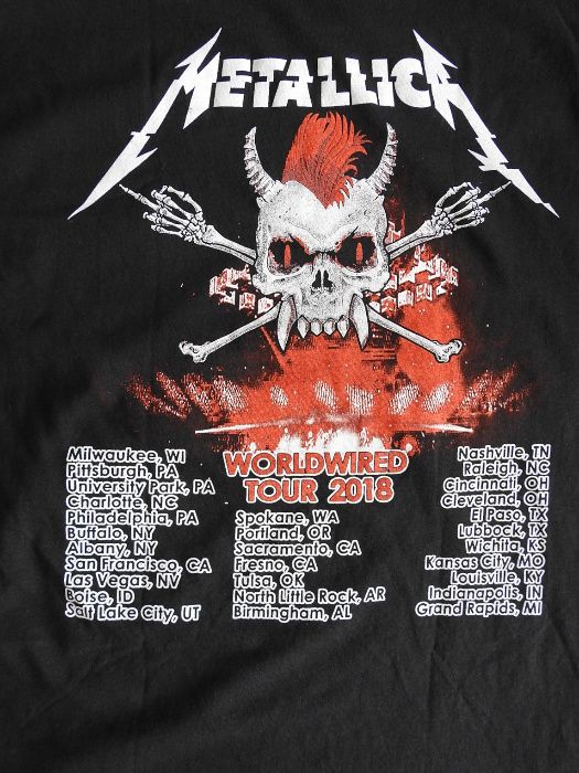 Metallica Tour 2018 NEW Коллекционная футболка 100% оригинал T-shirt L