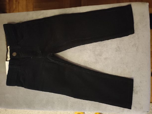 Nowe spodnie wizytowe, sztruksy, bawełniane, firma h&m, czarne
