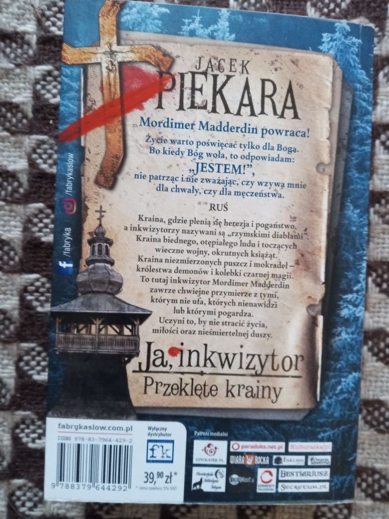 AUTOGRAF Jacek Piekara Ja inkwizytor, Przeklęte Krainy wyd I Unikat