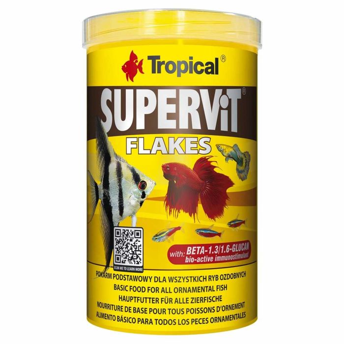 Pokarm dla rybek Tropical Supervit, płatki 200g/1000ml