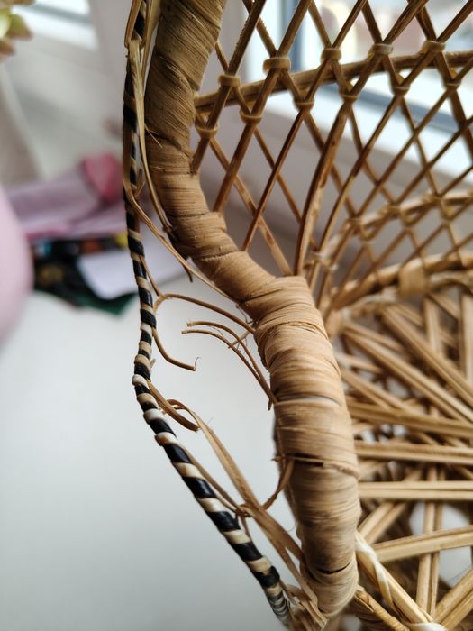 Rattanowy fotelik boho