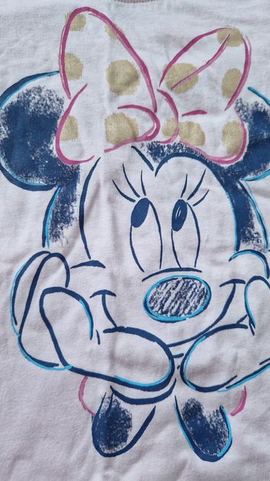 Różowa koszulka minnie maus r. 128