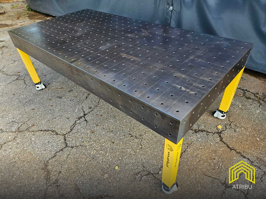 Stół spawalniczy, warsztatowy, System 16, 240x120 S355 GR12