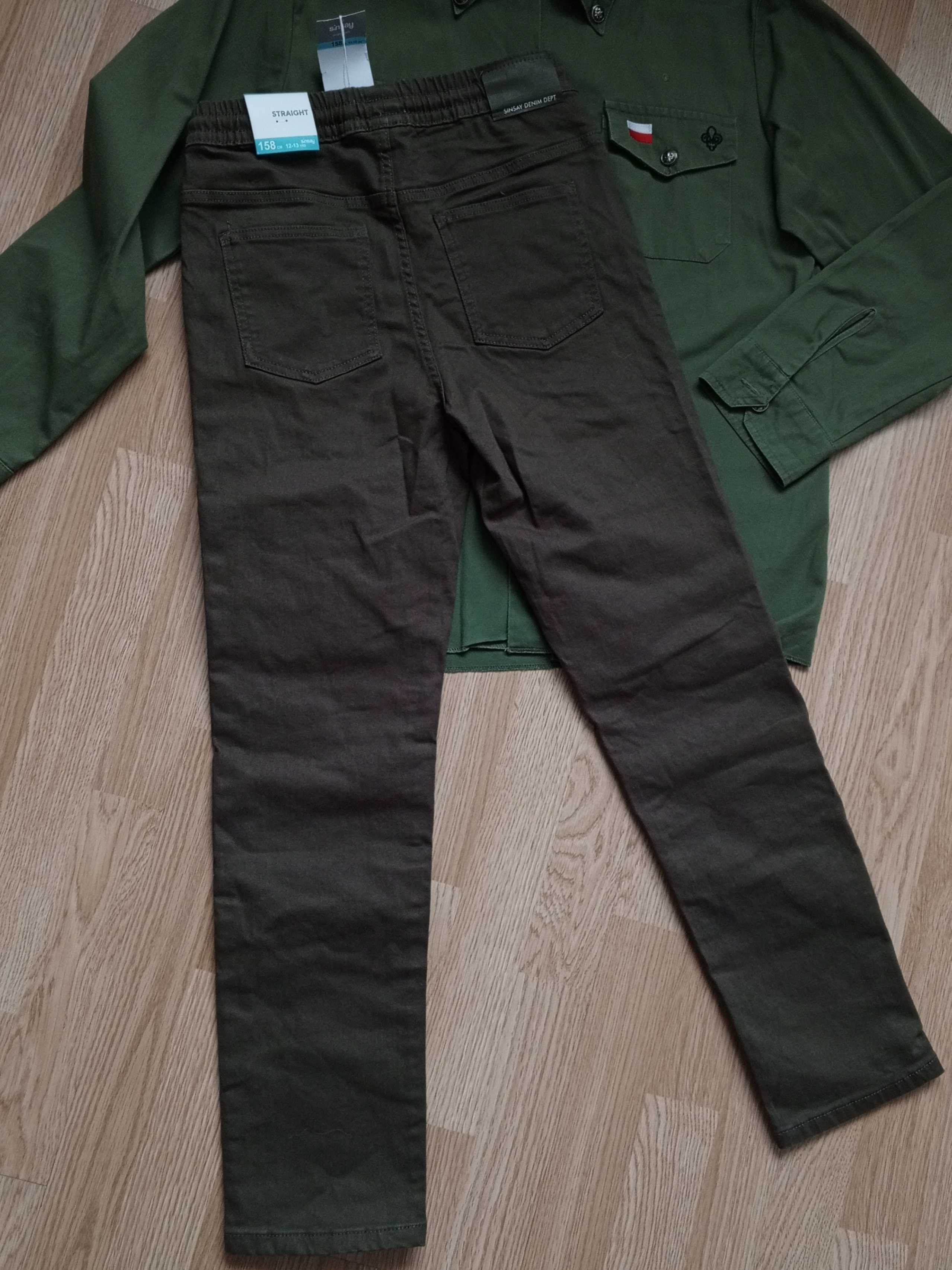 ZHP NOWE 158cm Khaki Spodnie