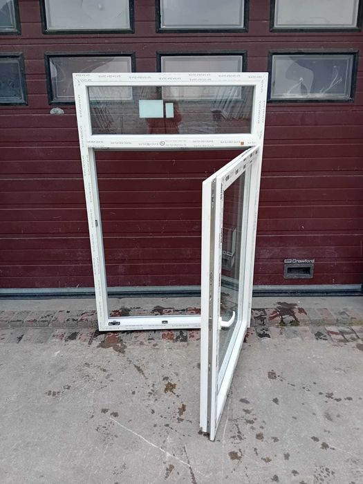 Nowe okno jednoskrzydłowe z nadstawką witryną 115x179 DOWÓZ CAŁY KRAJ