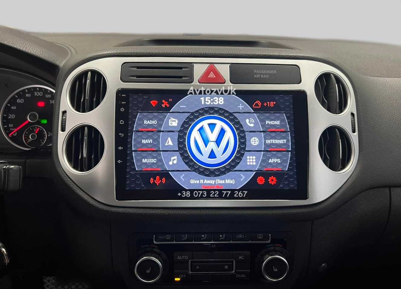 Магнитола TIGUAN Volkswagen GOLF + Tesla Тигуан CarPlay VW Android 14