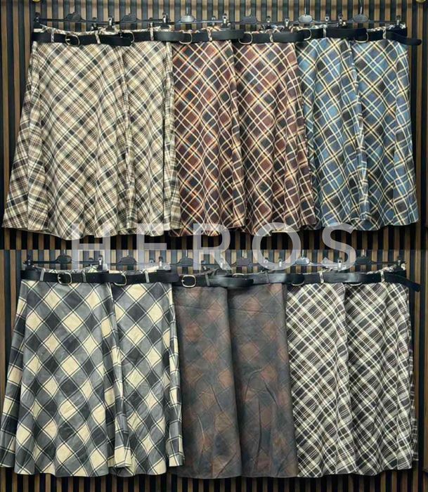 Spódnica midi w kratę,dzianina