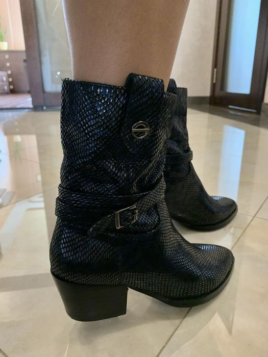 Нові жіночі шкіряні казаки, ковбойки, ковбойські чоботи sharman