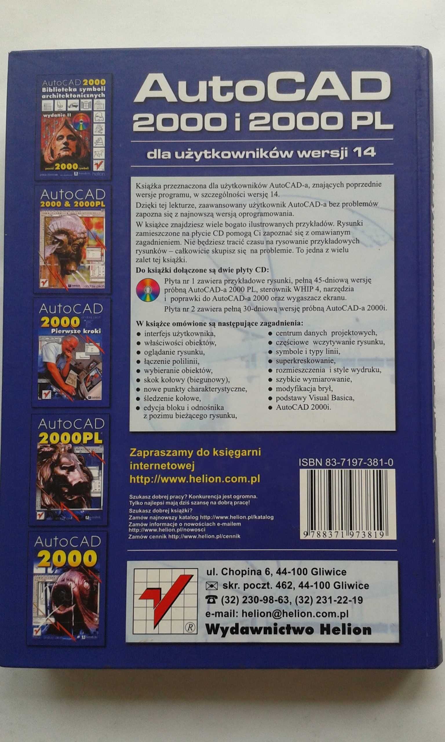 AutoCAD 2000 i 2000PL dla użytkowników wersji 14 - A.Pikoń