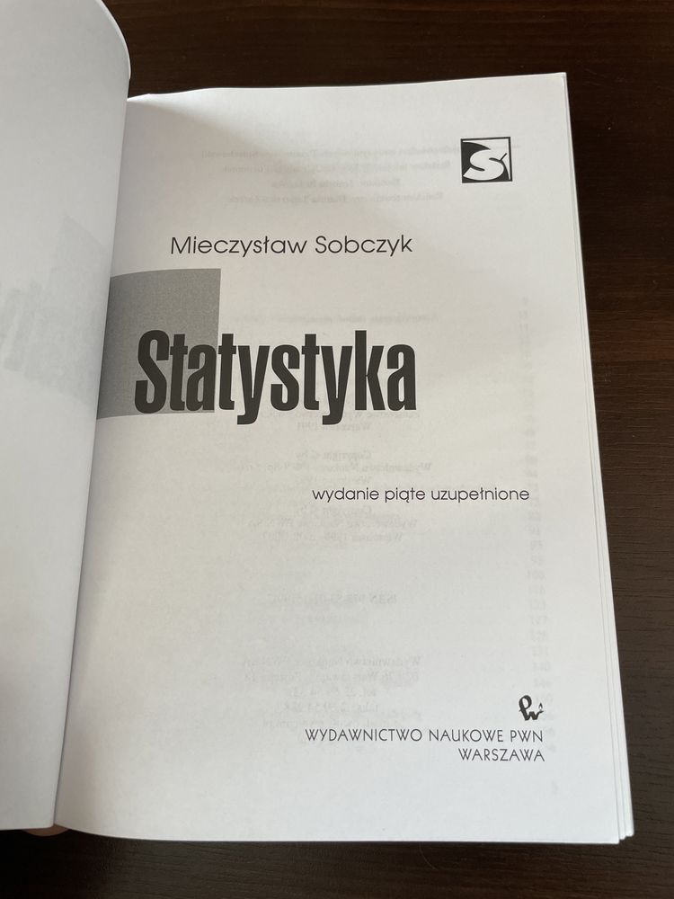 Mieczysław Sobczyk statystyka wydanie piąte poprawione