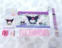 zestaw szkolny piórnik Kuromi Hello Kitty Sanrio 6 elementów