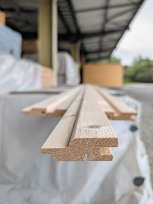 Deska dekoracyjna elewacja ROMB Świerk 23mm x 70mm dom altana fasada