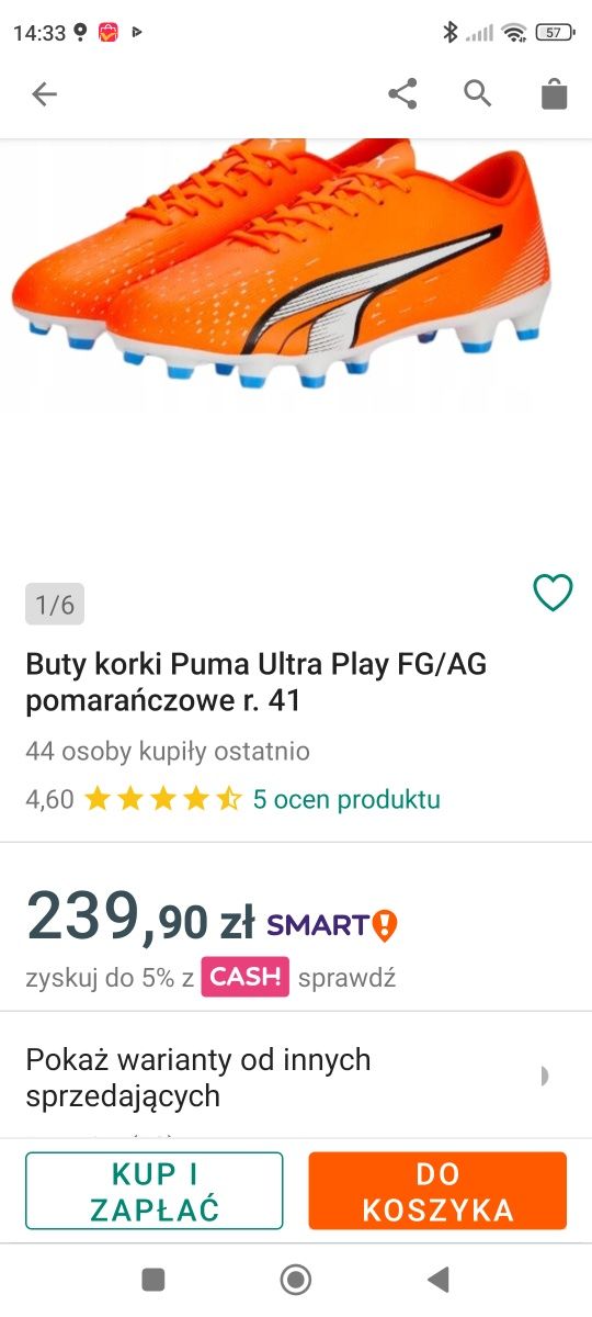 Korki 44 PUMA 44 buty piłkarskie 44 buty Puma 44