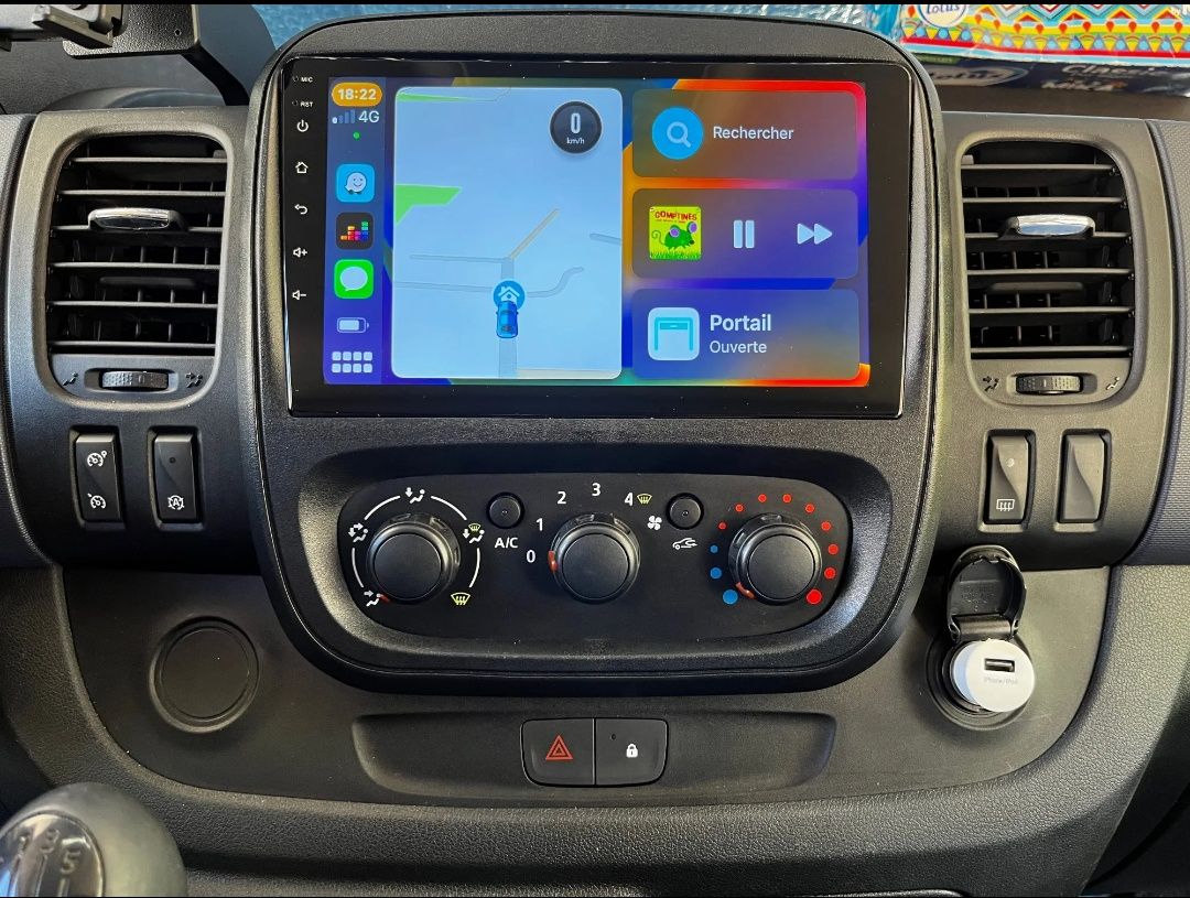 Rádio Android 13 com GPS Renault Trafic 3 / Opel Vivaro B (Novo)